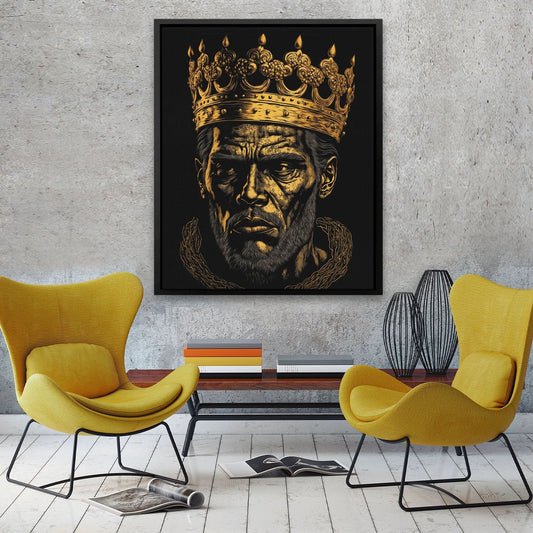 A King's Memory - Wall Art in Black Frame