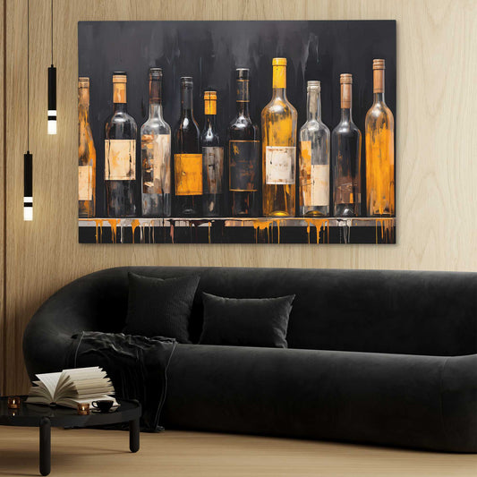 A Taste of Luxury - Abstract Wall Art in Black Frame