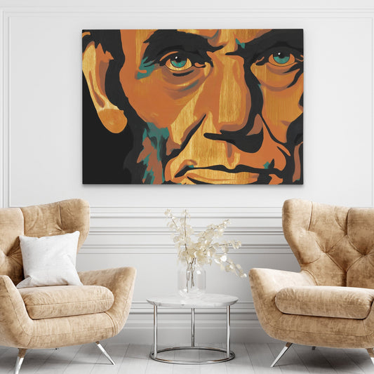 Amber Mustache Portrait - Luxury Wall Art