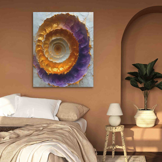 Ancient Fossil - Abstract Wall Art in Black Frame
