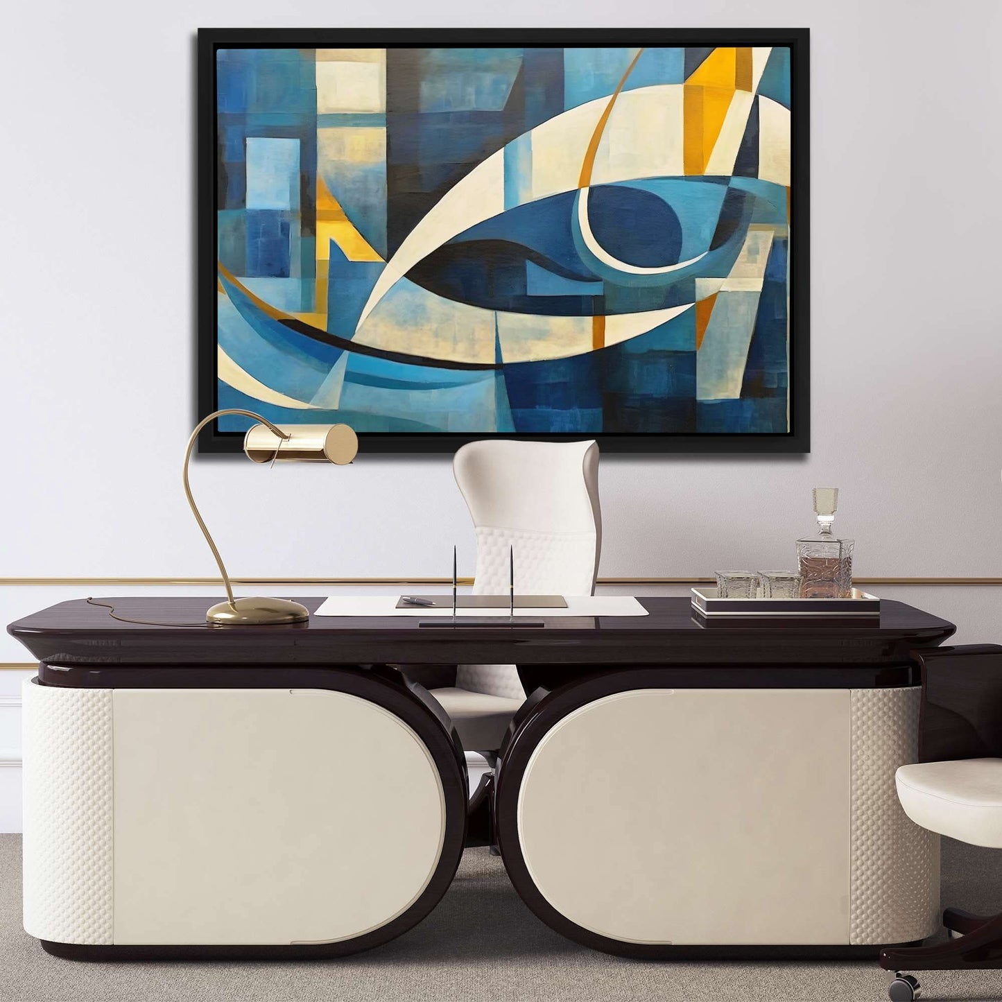 Aqua Dreamscape - Geometric Wall Art Print