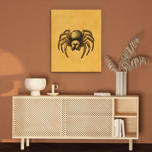 Arachnid Doodle - Wall Art in Black Frame