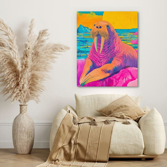 Arctic Tusk - Abstract Wall Art in Black Frame