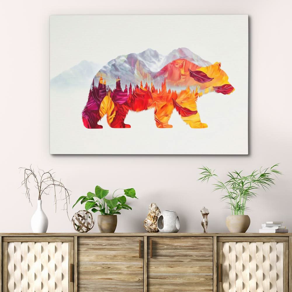 Autumn Trail Bear - Wall Art Print