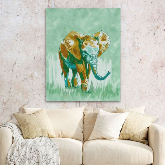 Baby Elephant - Wall Art in Black Frame