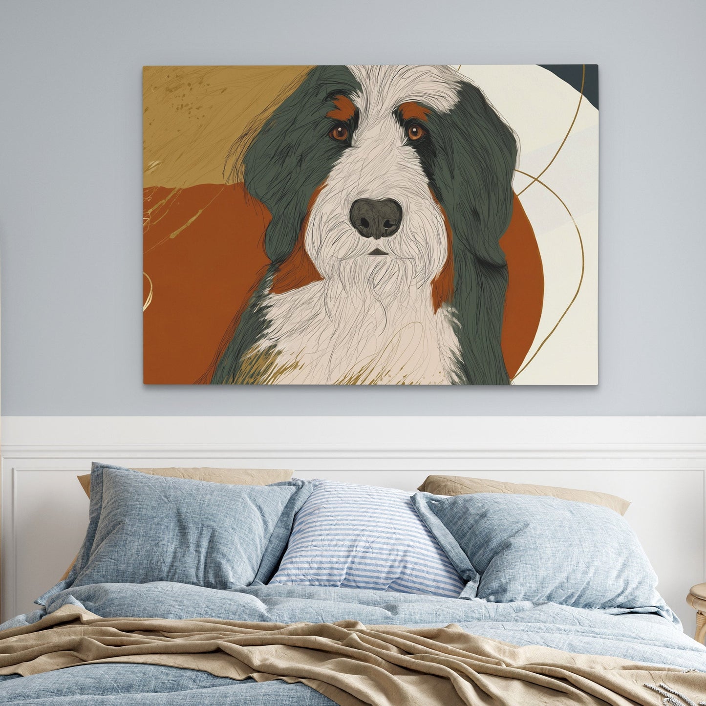 Bearded Collie Warmth - Luxury Wall Art