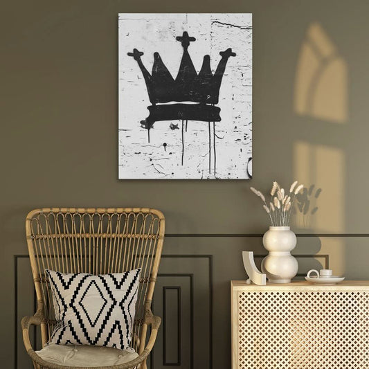 Black Crown - Wall Art in Black Frame