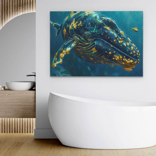 Blue Giant of the Sea - Wall Art in Black Frame