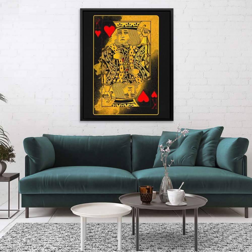 Burning King of Hearts - Wall Art Print