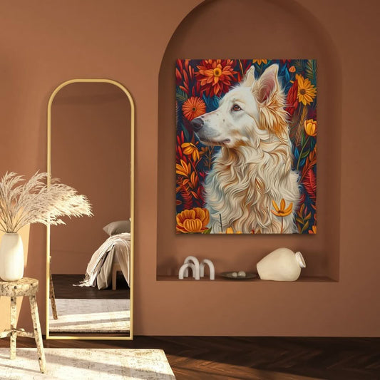 Canine Strokes - Wall Art in Black Frame