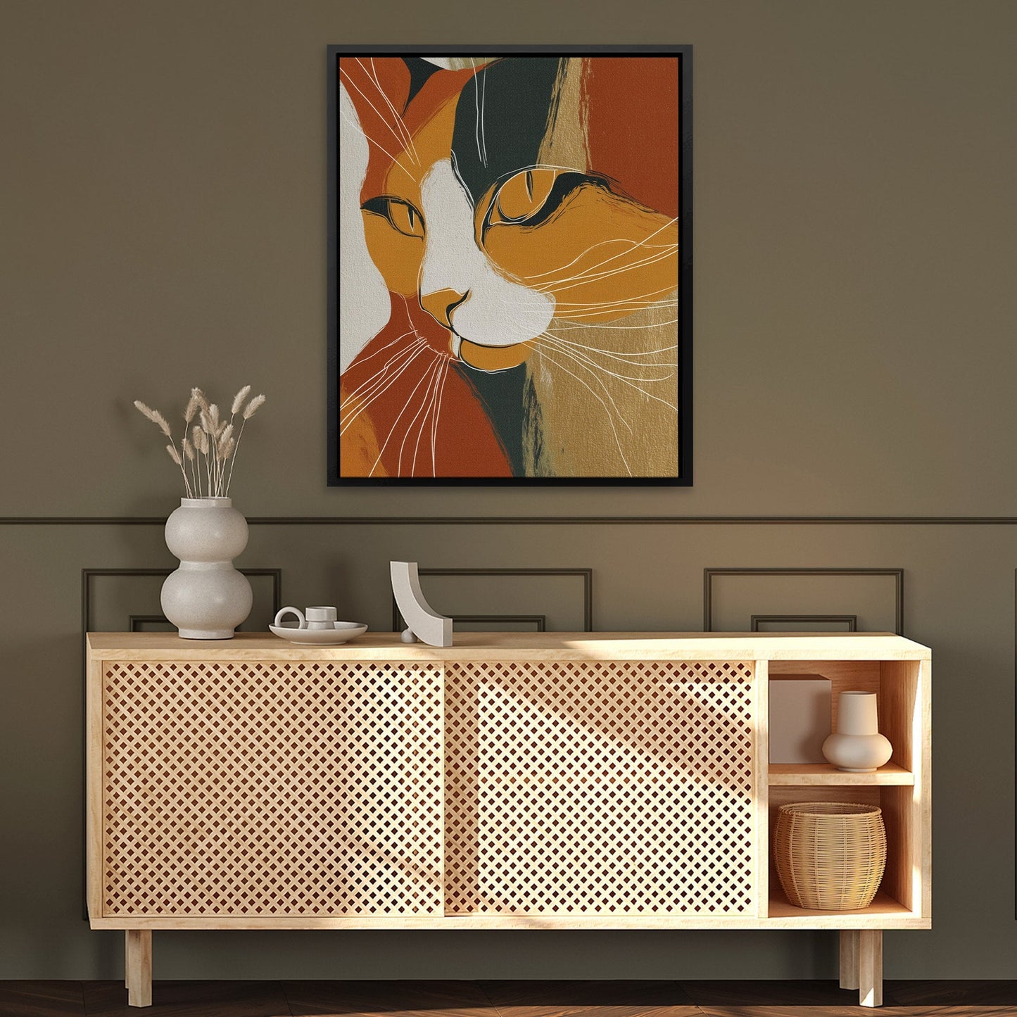 Cat's Autumn Fire - Luxury Wall Art