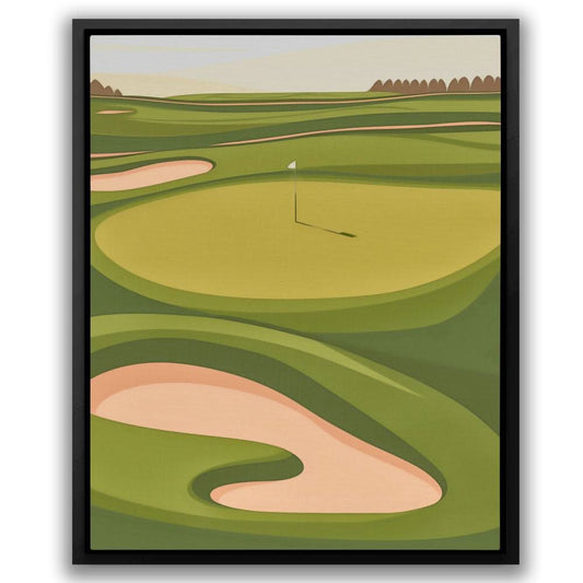 Center Pin Placement - Wall Art in Black Frame