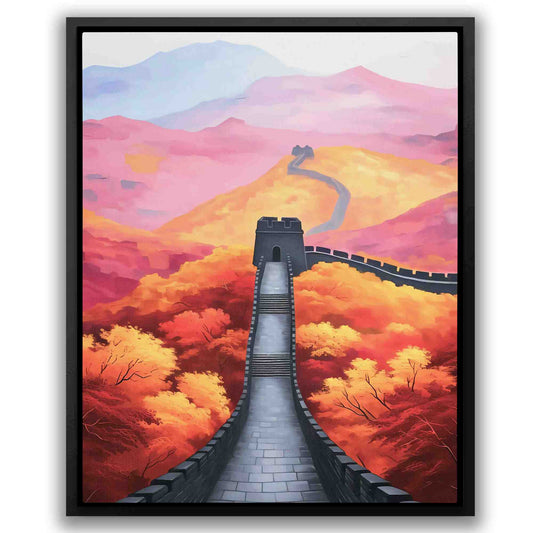 Chinese Wall - Wall Art in Black Frame