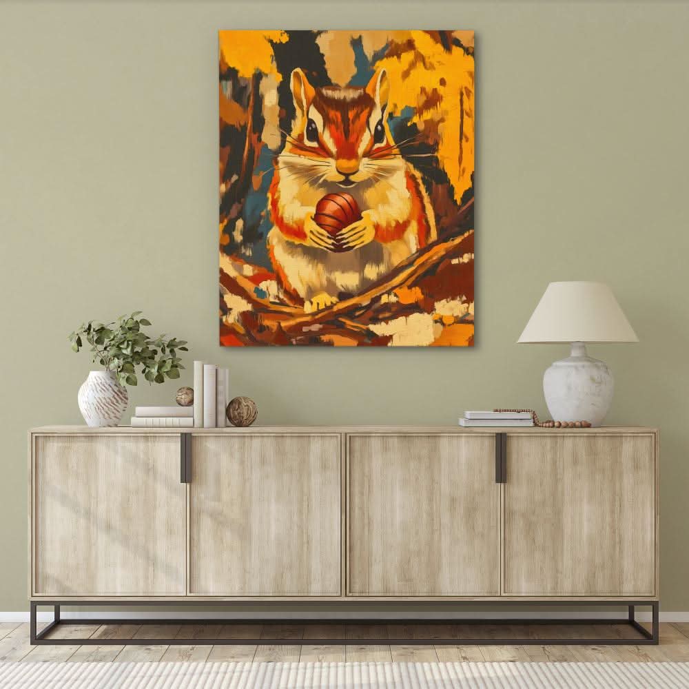 Chipmunk Nut Treasure - Wall Art Print
