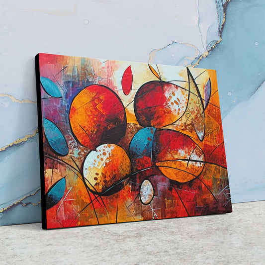 Chromatic Cadence - Abstract Wall Art in Black Frame