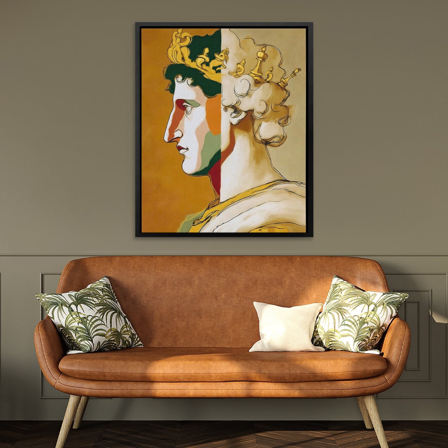 Classical Golden Profile - Luxury Wall Art