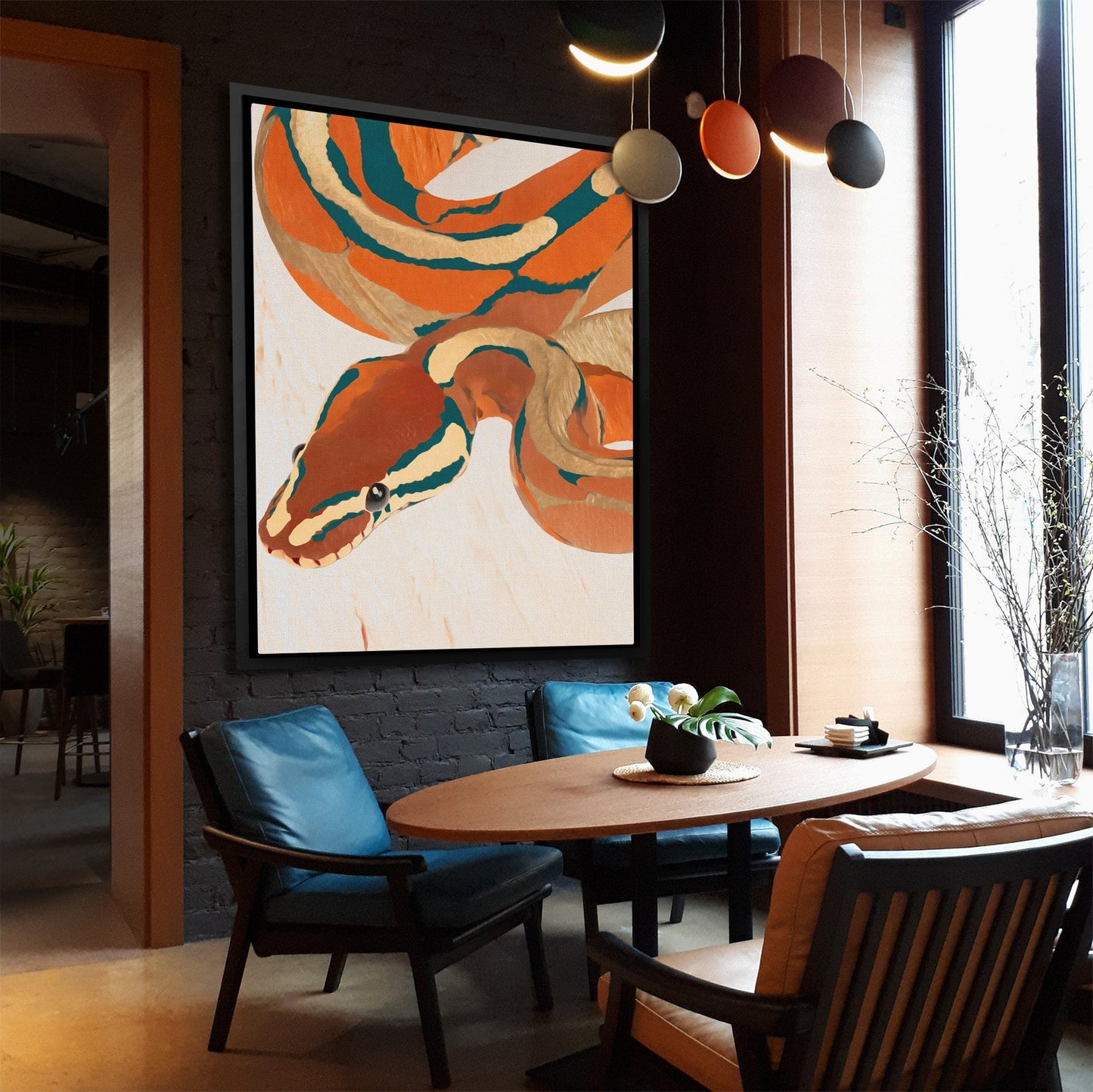 Copper Serpent Dreams - Luxury Wall Art