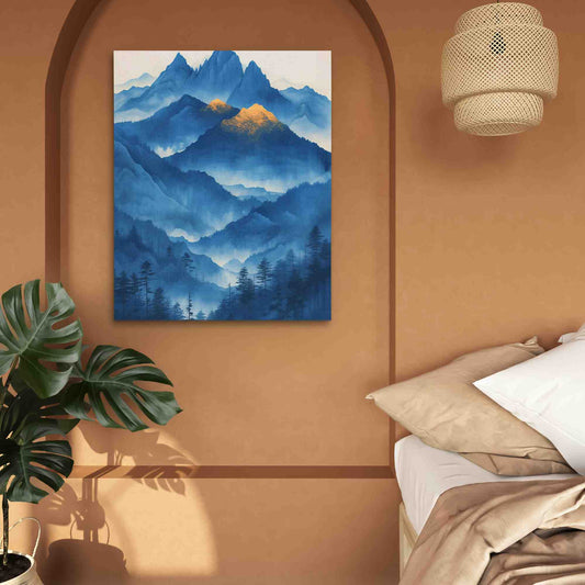 Crystal Cascade - Wall Art in Black Frame
