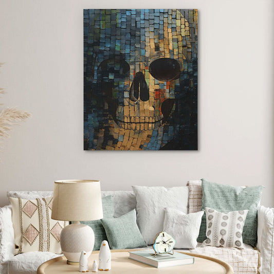 Crystal Gold - Abstract Wall Art in Black Frame