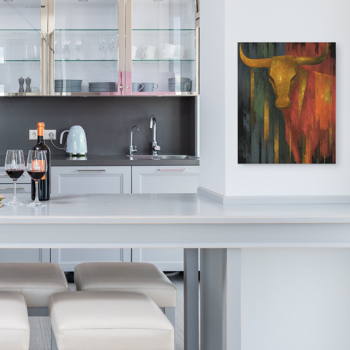 Desert Ghost Longhorn - Luxury Wall Art