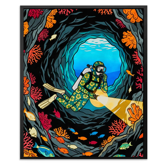 Diver Coral Cavern