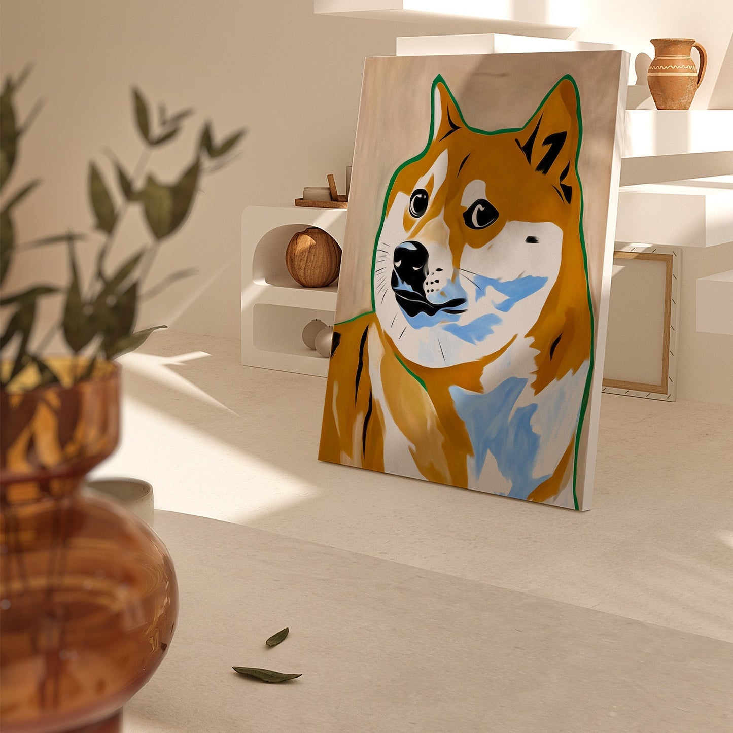 Doge Digital Dawn - Luxury Wall Art