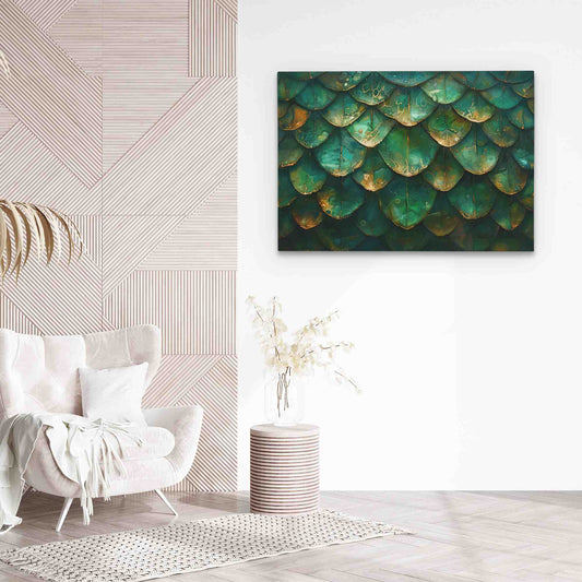 Dragon Scales - Abstract Wall Art in Black Frame
