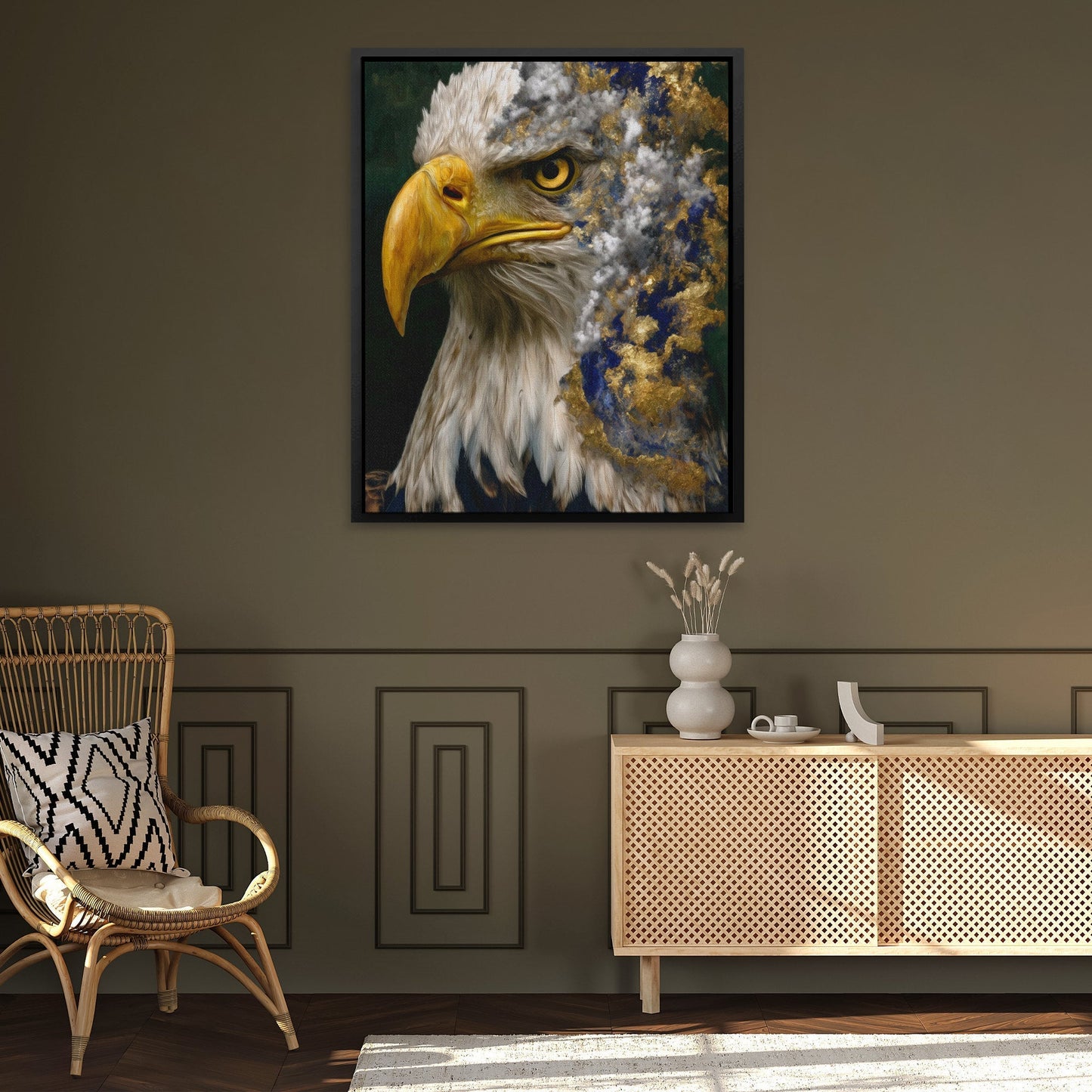 Eagle's Golden Thunder - Luxury Wall Art