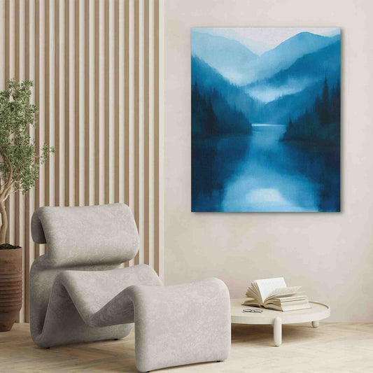 Eco Forest - Watercolor Wall Art in Black Frame