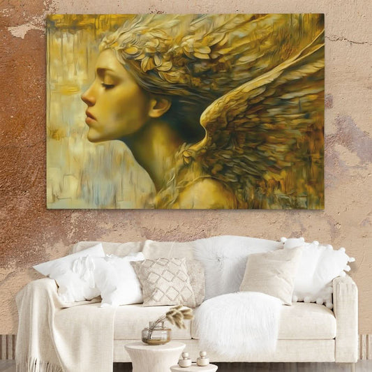 Ethereal Angel - Wall Art in Black Frame