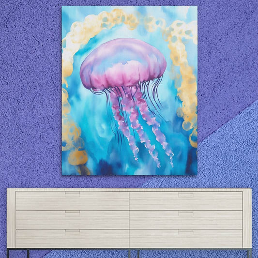 Ethereal Ocean Ballet - Wall Art in Black Frame