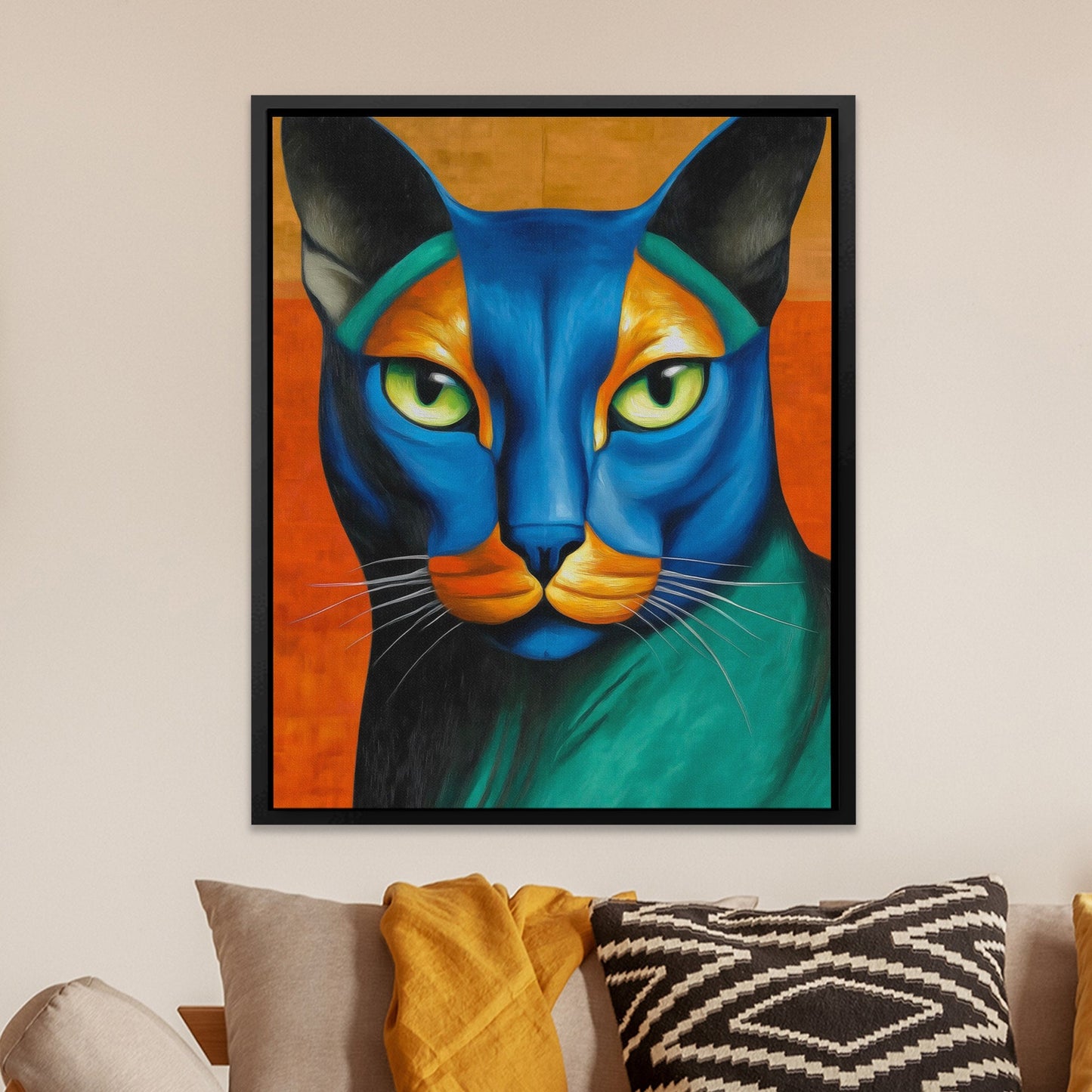 Feline Electric Portrait - Luxury Wall Art