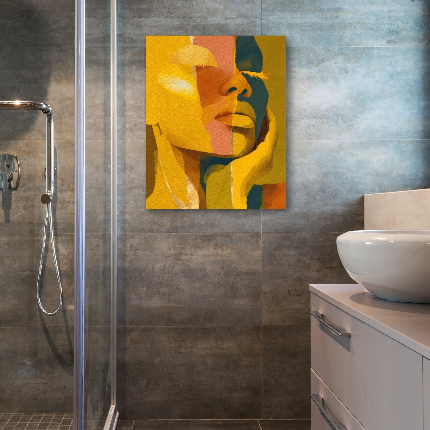 Fragmented Golden Self - Luxury Wall Art