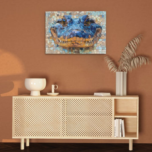 Gator Tiles - Modern Wall Art in Black Frame