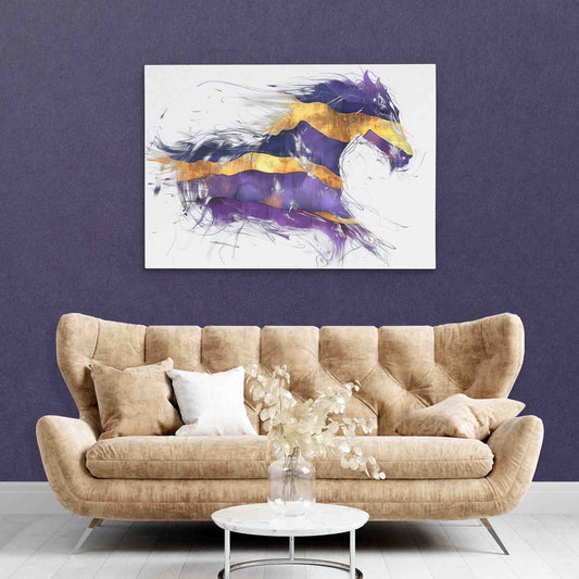 Ghostly Gallop - Abstract Wall Art in Black Frame