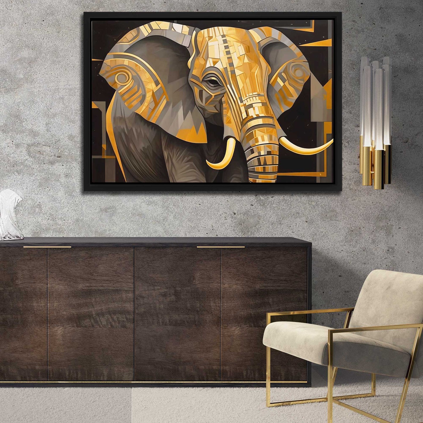 Golden Elephant - Wall Art Print