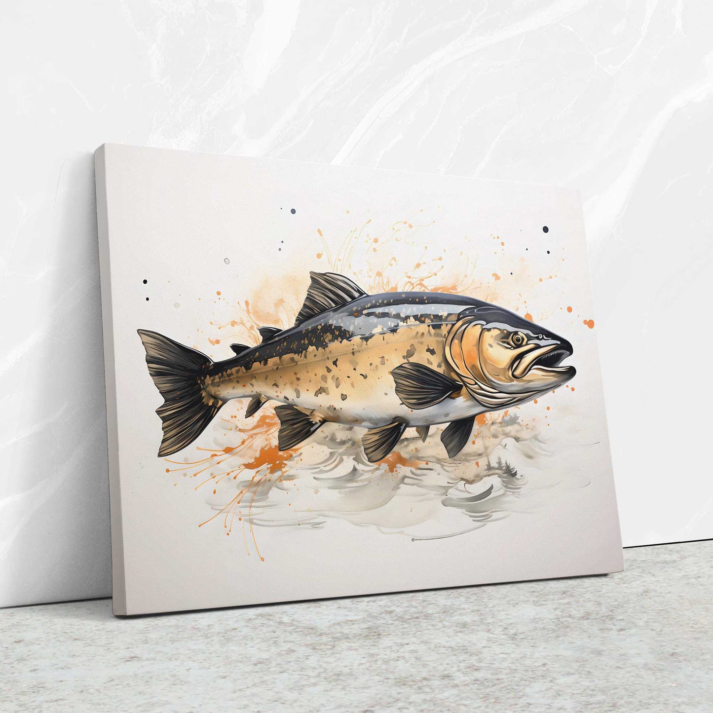 Golden Salmon - Wall Art Print