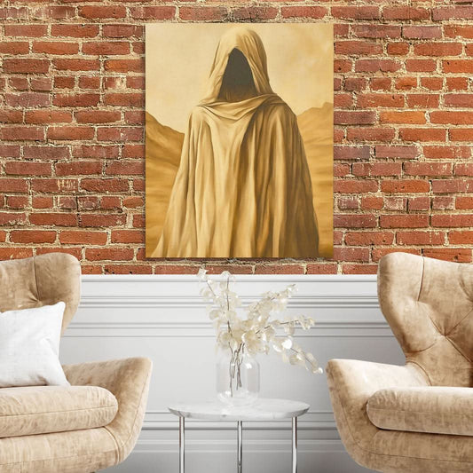 Guardian of Dunes - Figurative Wall Art in Black Frame