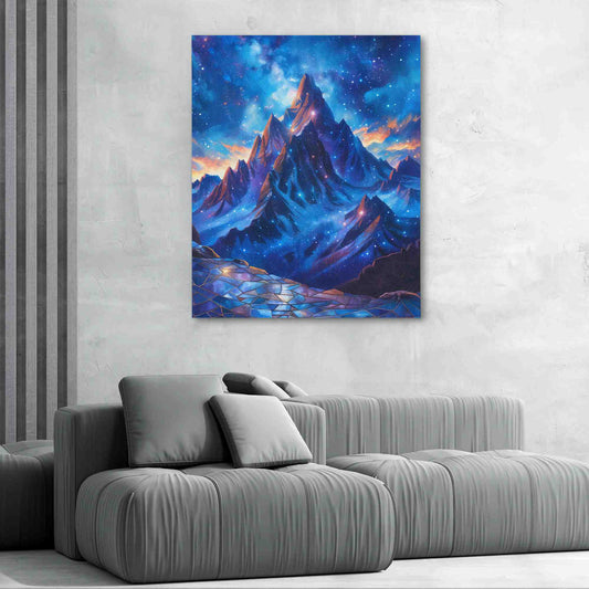 Hidden Arctic Mountains - Wall Art in Black Frame