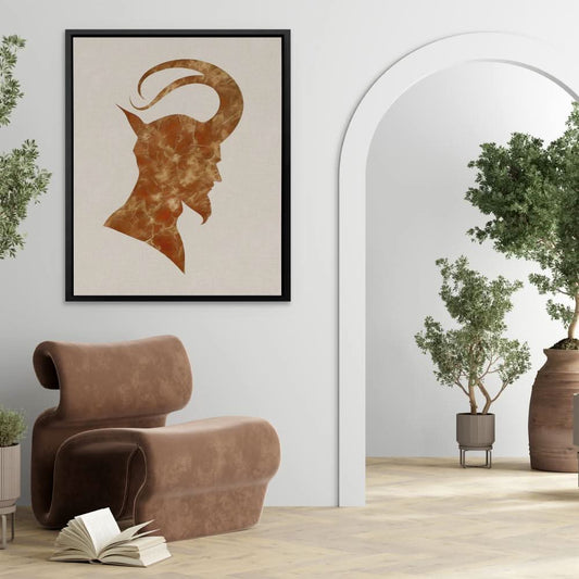 Horns of Chaos - Abstract Wall Art in Black Frame