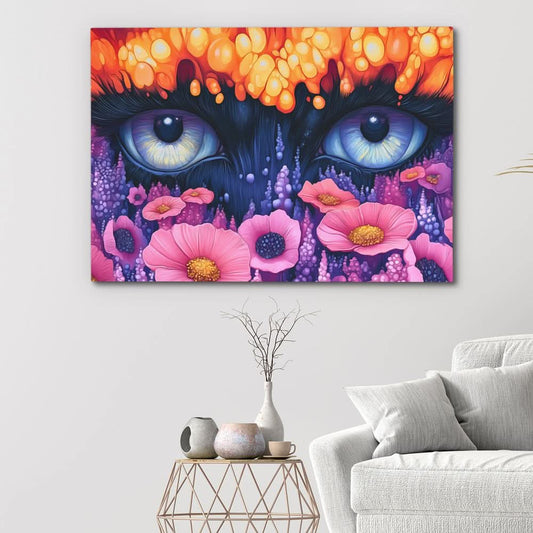 Innocent Eyes - Abstract Wall Art in Black Frame