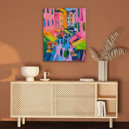 Italian Market - Wall Art in Black Frame