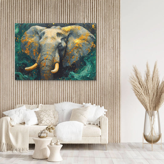 Jade Elephant Tusks - Wall Art in Black Frame