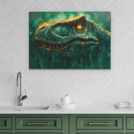 Jurassic Royalty - Wall Art in Black Frame