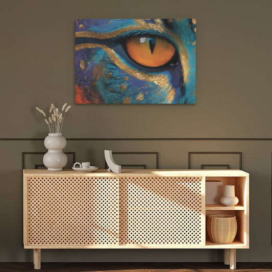 Leopards Azure Fire - Luxury Wall Art