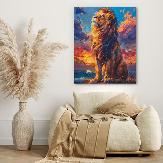 Looking to the Heavens - Modern Wall Art in Black Frame