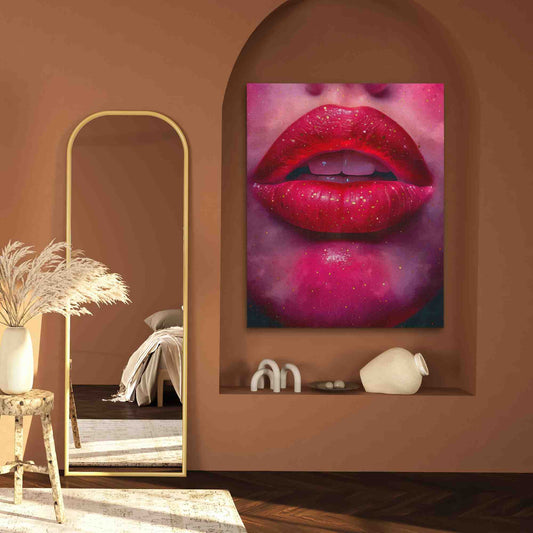 Lush Cherry - Pop Art Wall Art in Black Frame