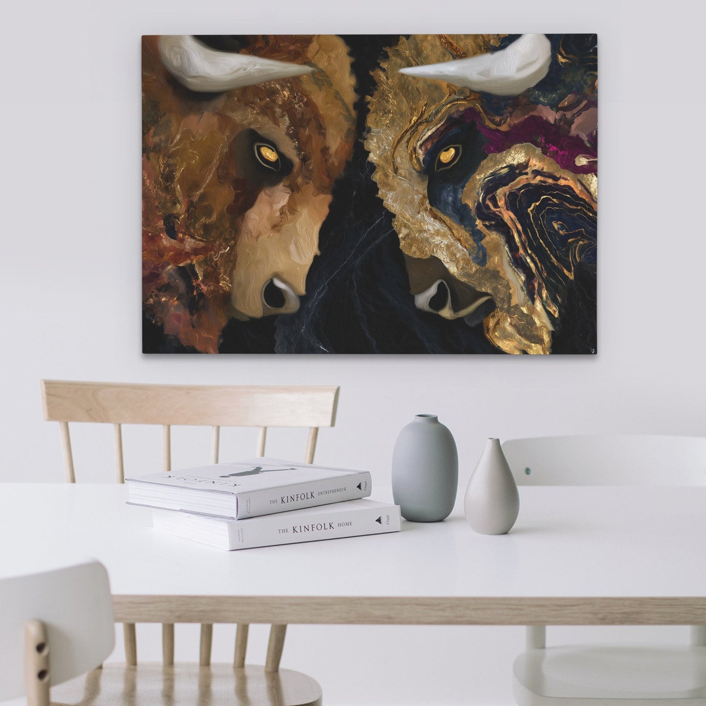Marble Bison - Luxury Wall Art