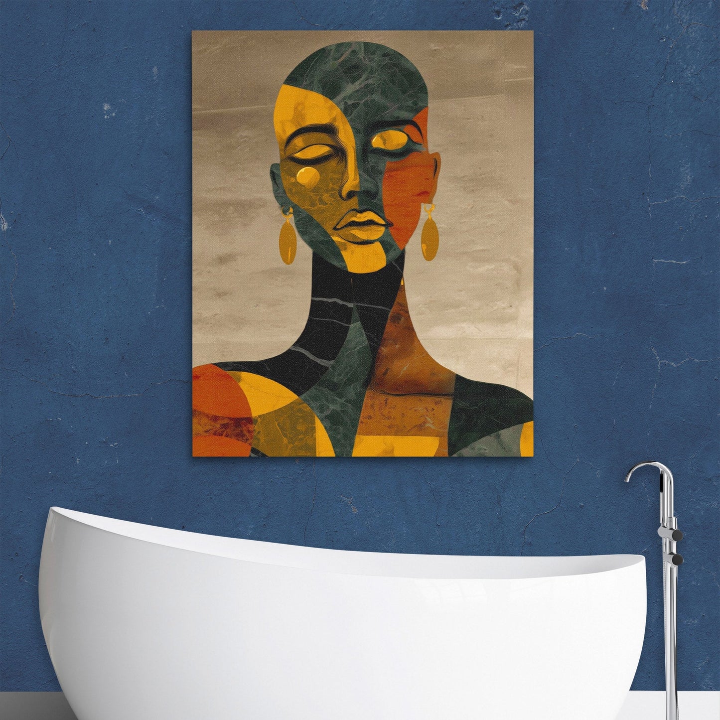 Marble Portrait Meditation - Luxury Wall Art