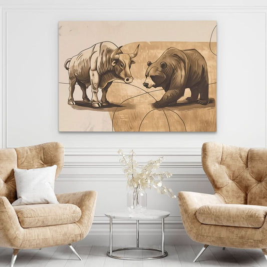 Market Mavericks - Contemporary Wall Art in Black Frame
